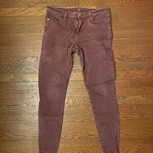 Abercrombie & Fitch Maroon Skinny Jeans